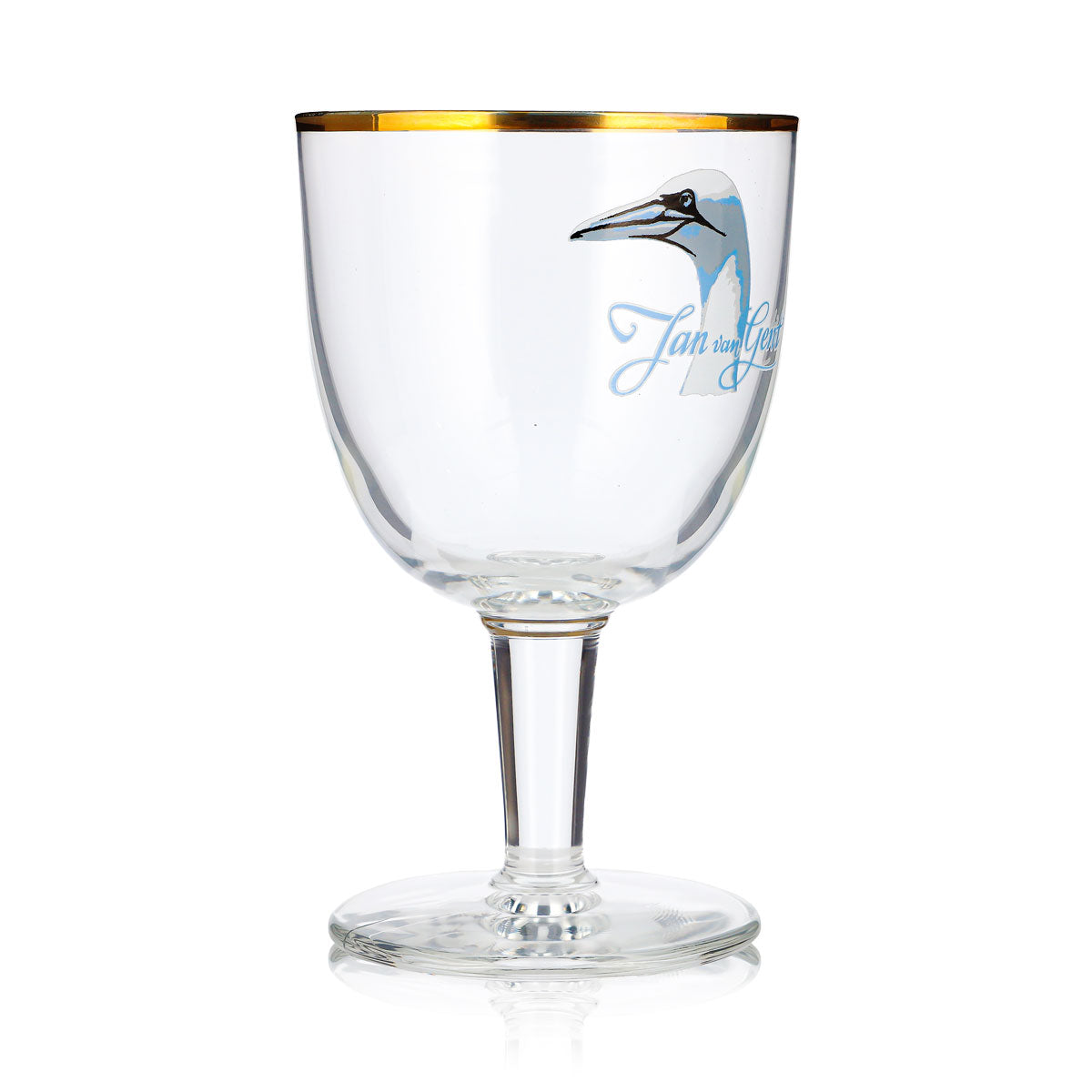 Bicchiere da birra Jan van Gent da 0,33 l, a forma di coppa, con bordo dorato – Vista 3