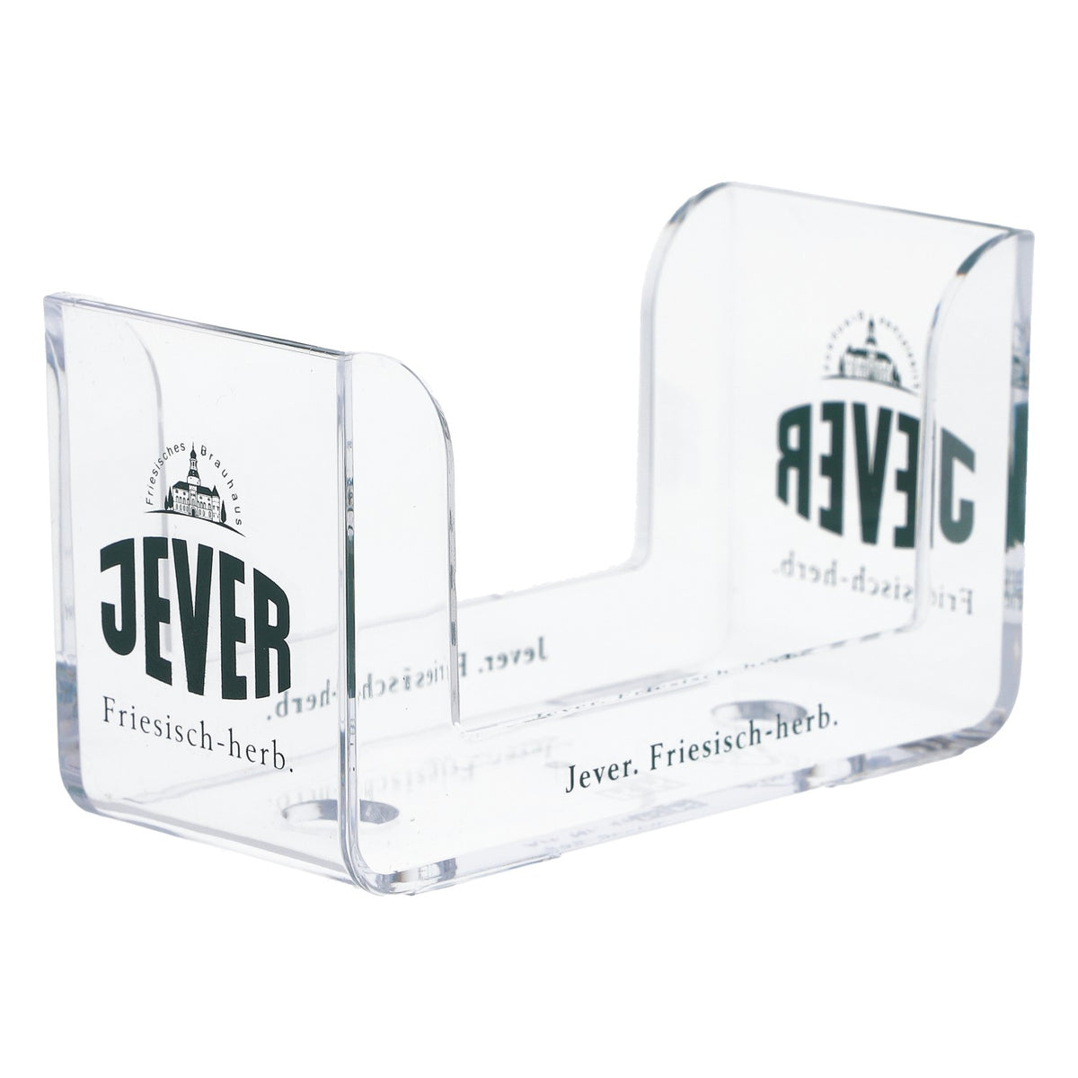 Portasottobicchieri in acrilico per birra Jever, da tavolo, trasparente
