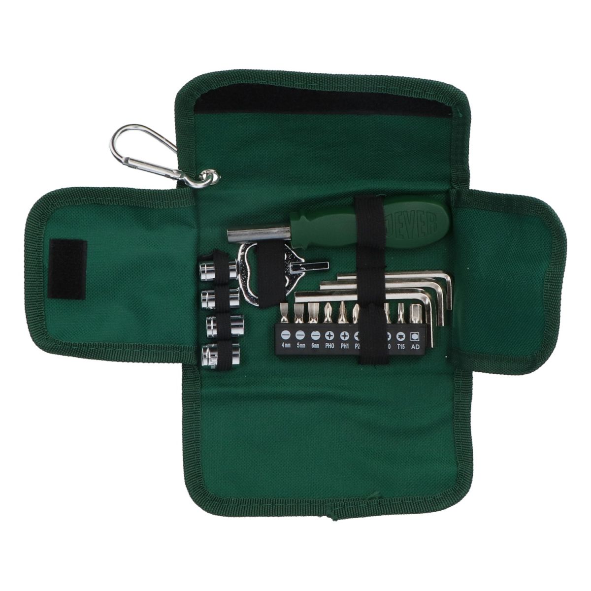 Set da esterno Jever Bier composto da lampada frontale, utensili, coltellino tascabile ecc. – Vista 4