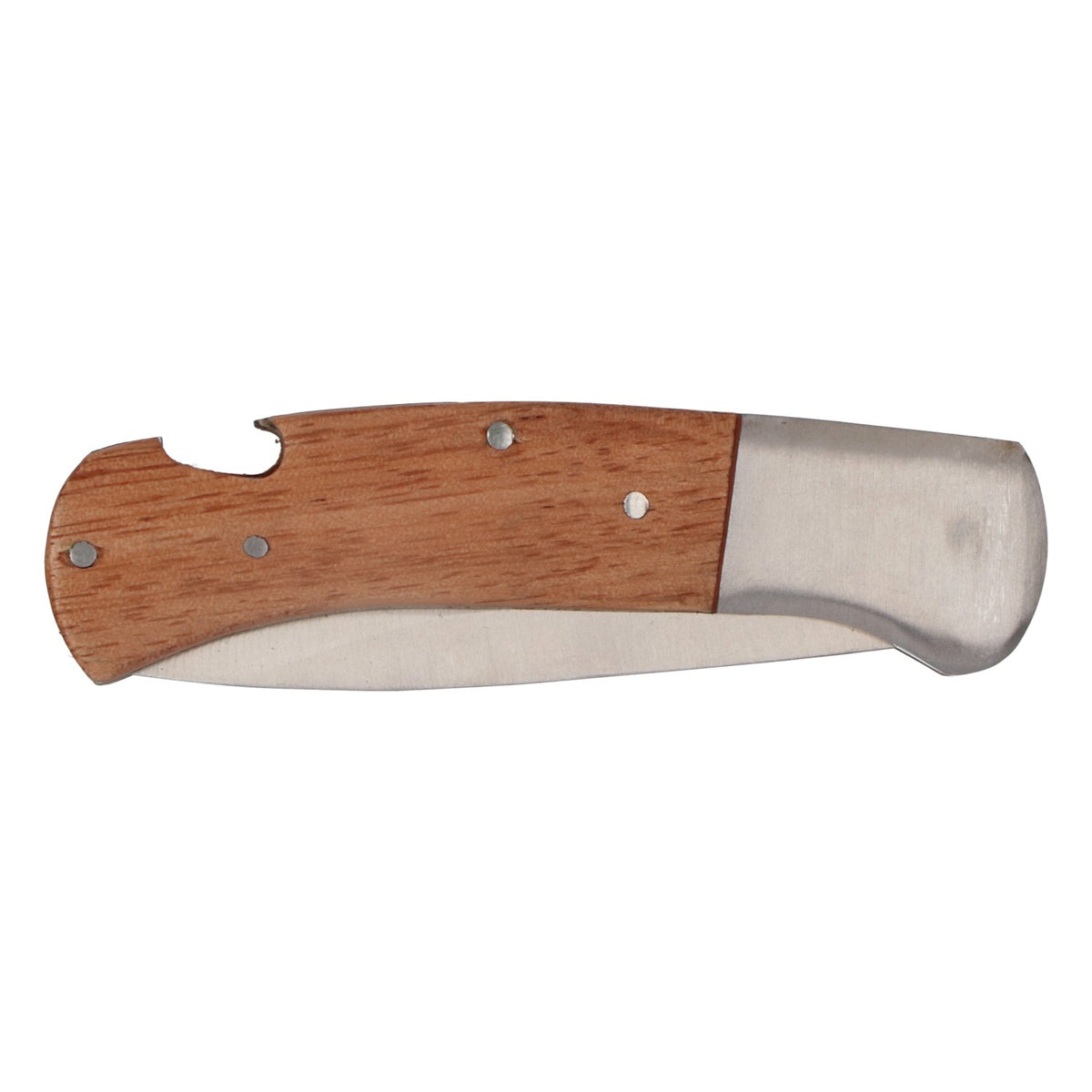 Coltello da campeggio Jever Bier Outdor con manico in legno e custodia inclusa – Vista 4