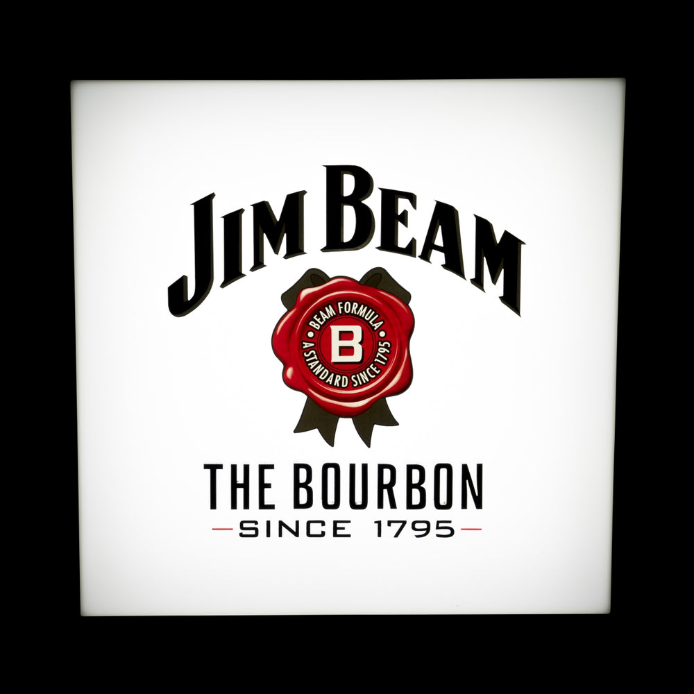 Jim Beam Whiskey Insegna luminosa LED Cubo bianco 3D Pannello pubblicitario Display luminoso