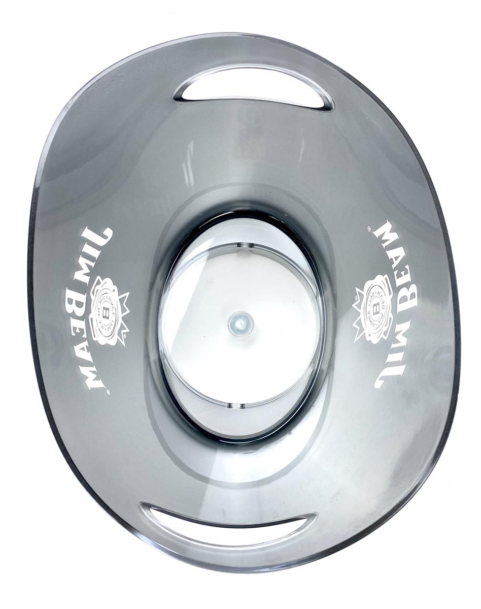 Jim Beam Whisky Raffredda bottiglie Contenitore per cubetti di ghiaccio Argento singolo senza LED – Vista 4