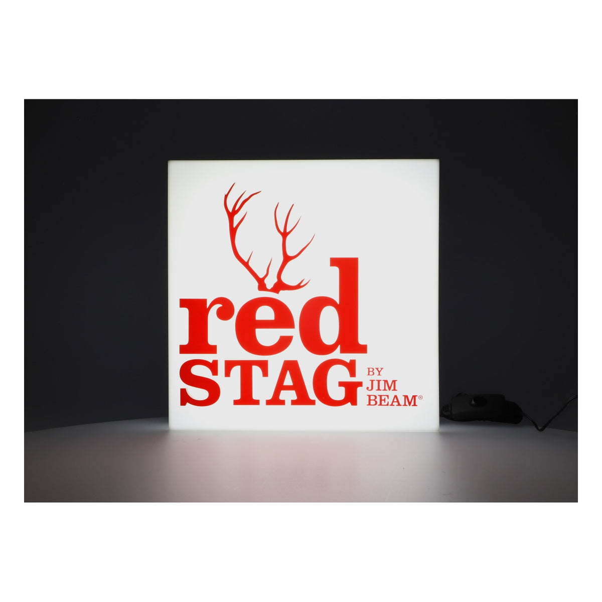 Insegna luminosa a LED Jim Beam Whisky 30x30 cm "Red Stag" – Vista 5