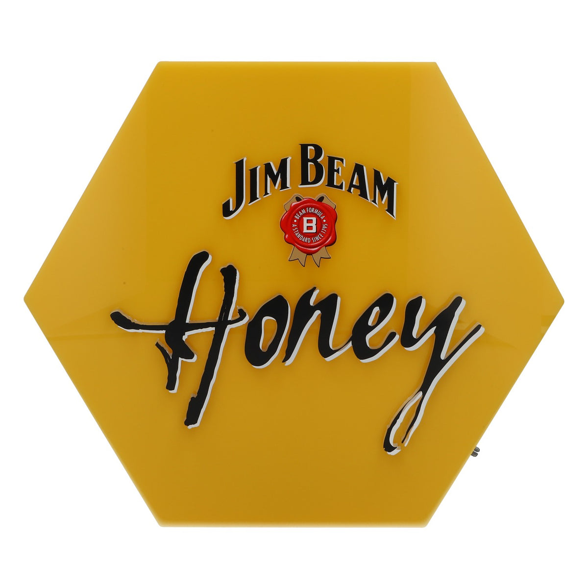 Insegna luminosa a LED Jim Beam Whisky Insegna luminosa esagonale "Honey" Giallo – Vista 2
