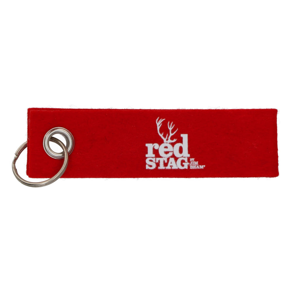 Portachiavi in feltro Jim Beam Whisky Red Stag con gancio a forma di anello