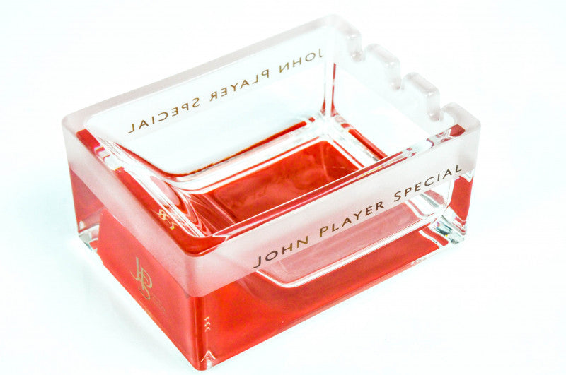 Posacenere John Player Special, fondo rosso satinato, vetro, JPS Exclusiv – Vista 2