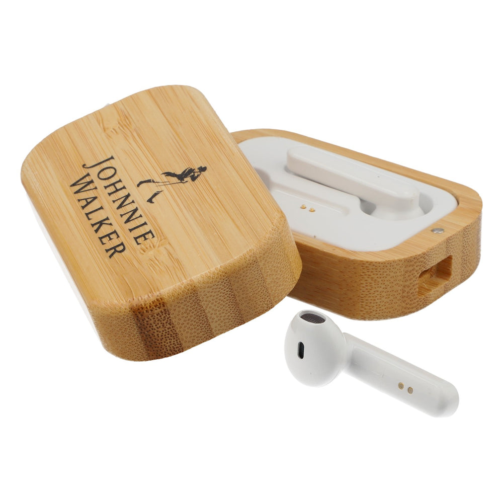 Johnnie Walker Whiskey Auricolari Bluetooth in confezione di legno Cavo di ricarica
