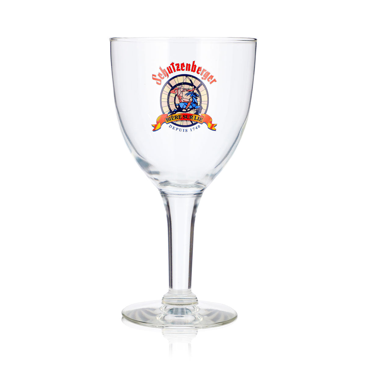 Bicchiere da birra Jubilator Schutzenberger da 0,25 l, a forma di coppa, con logo dell’arciere – Vista 2