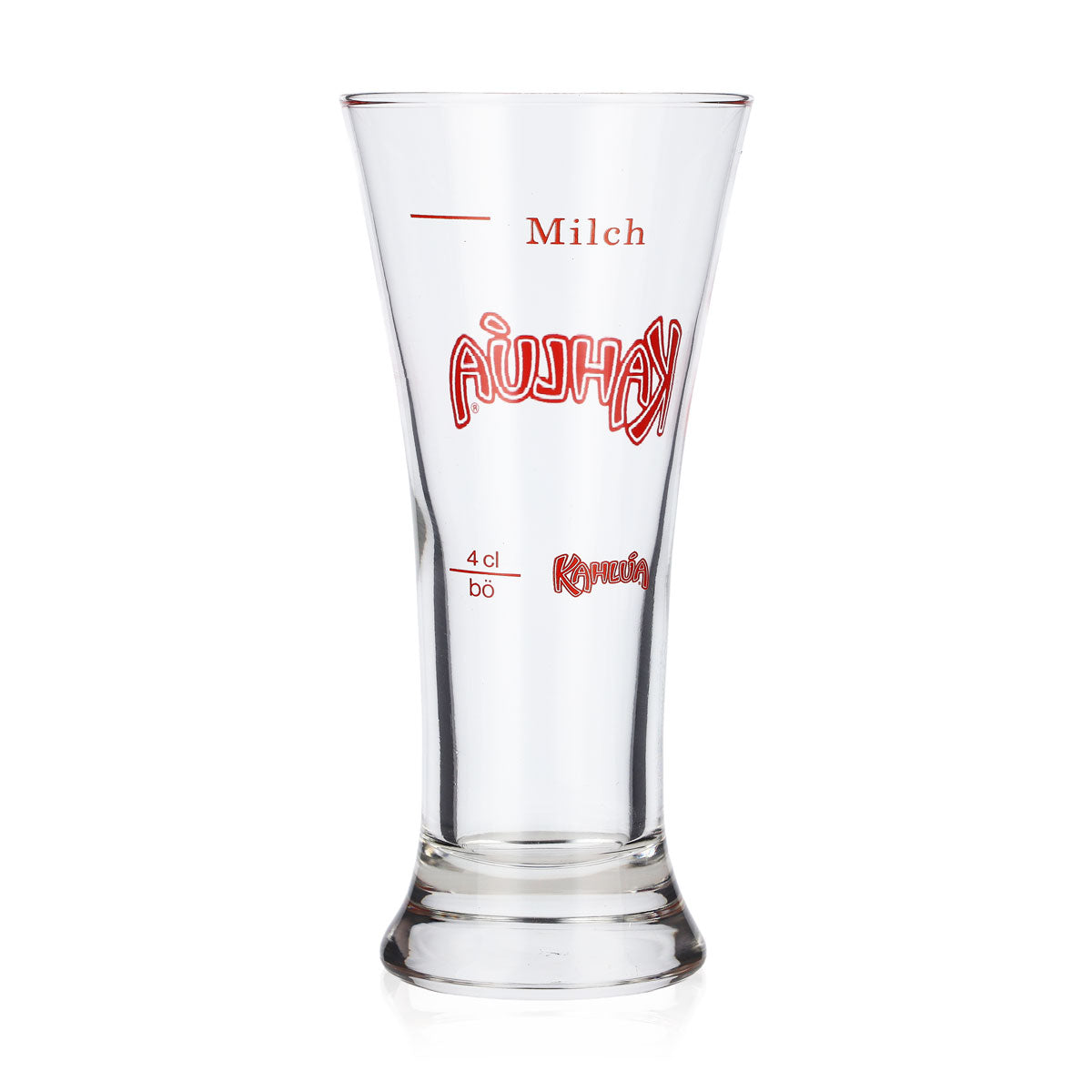 Kahlva Liquore Bicchiere da liquore 0,2 l Logo rosso 4 cl, latte Scala graduata – Vista 3