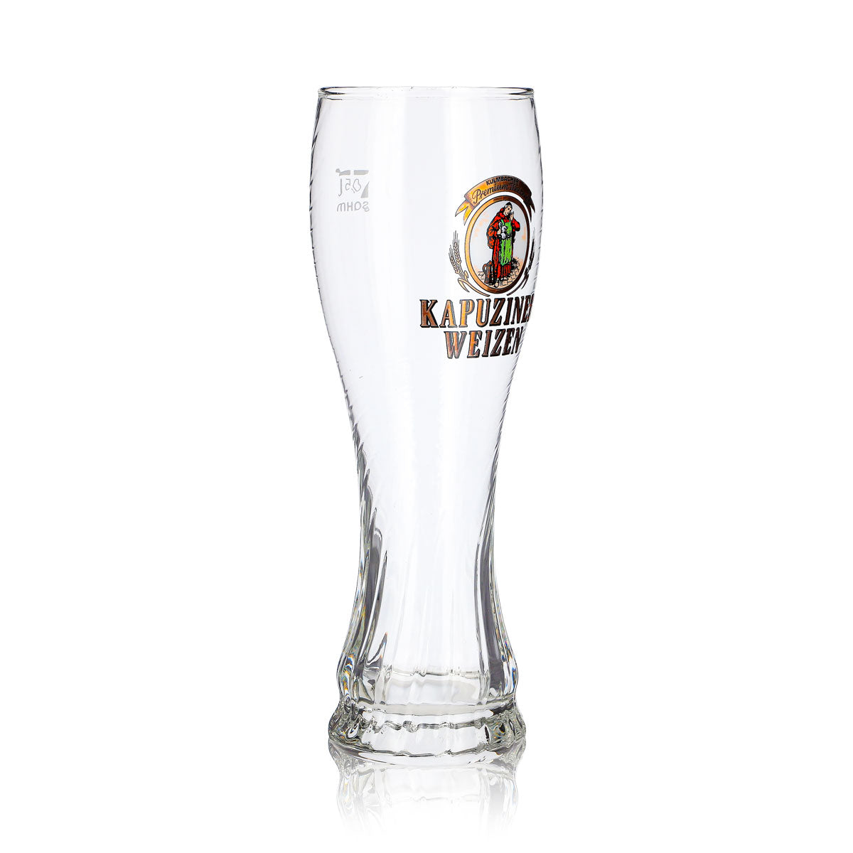 Bicchiere da birra Kapuziner da 0,5 l, a forma di coppa, con motivo a rilievo “Weizen Sahm” – Vista 3