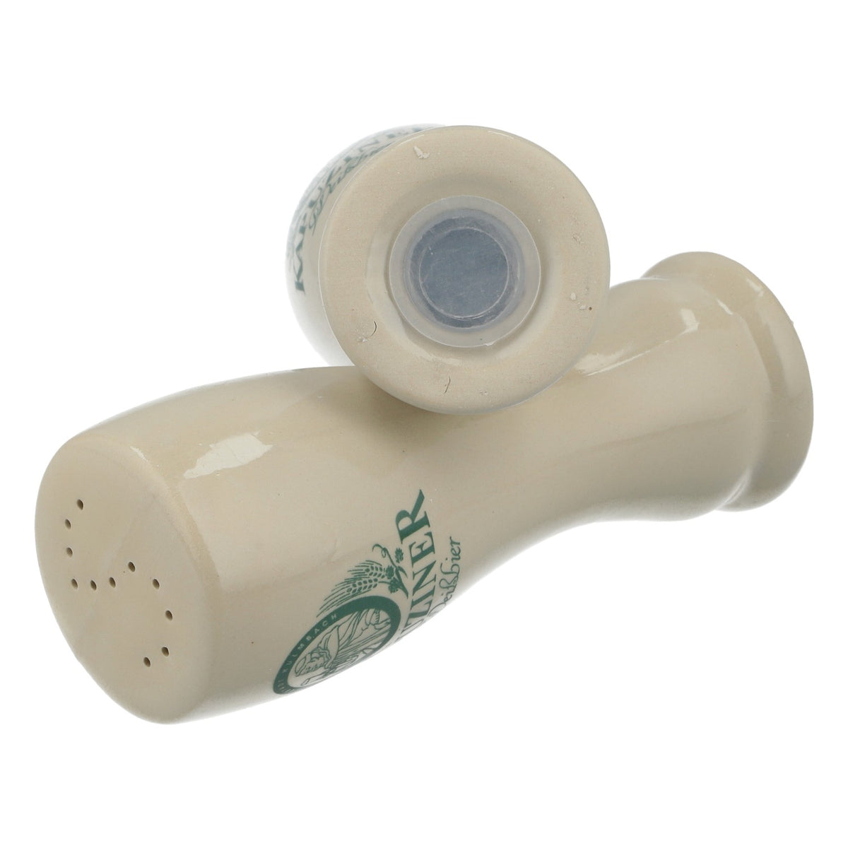 Set di spargisale e spargipepe Kapuziner in ceramica, con design ispirato al bicchiere da birra bianca – Vista 4