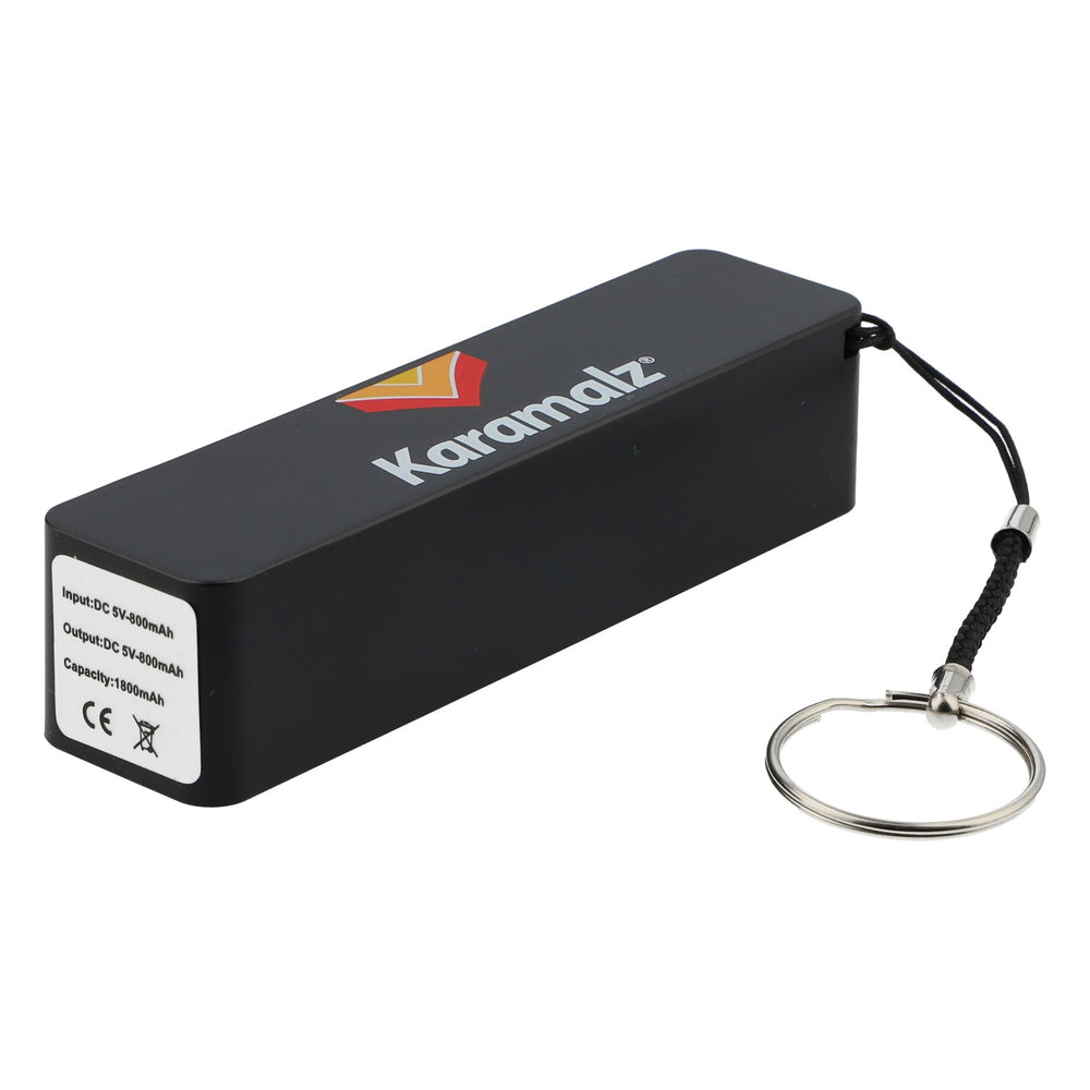 Karamalz Birra Powerbank Batteria per cellulare 1800mAh con portachiavi nero