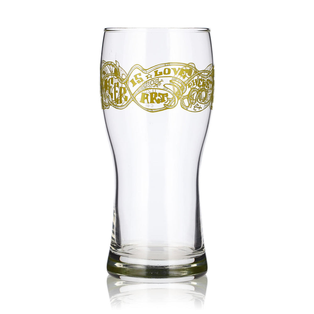 Bicchiere da birra Kehrwieder da 0,25 l, tazza con stampa del logo verde crema, bicchiere da birra Willibecher
