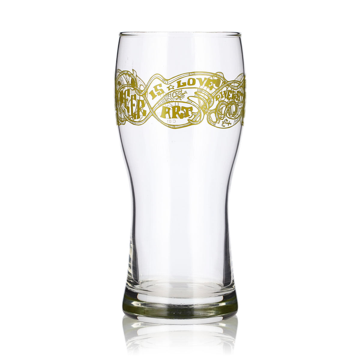 Bicchiere da birra Kehrwieder da 0,25 l, tazza con stampa del logo verde crema, bicchiere da birra Willibecher