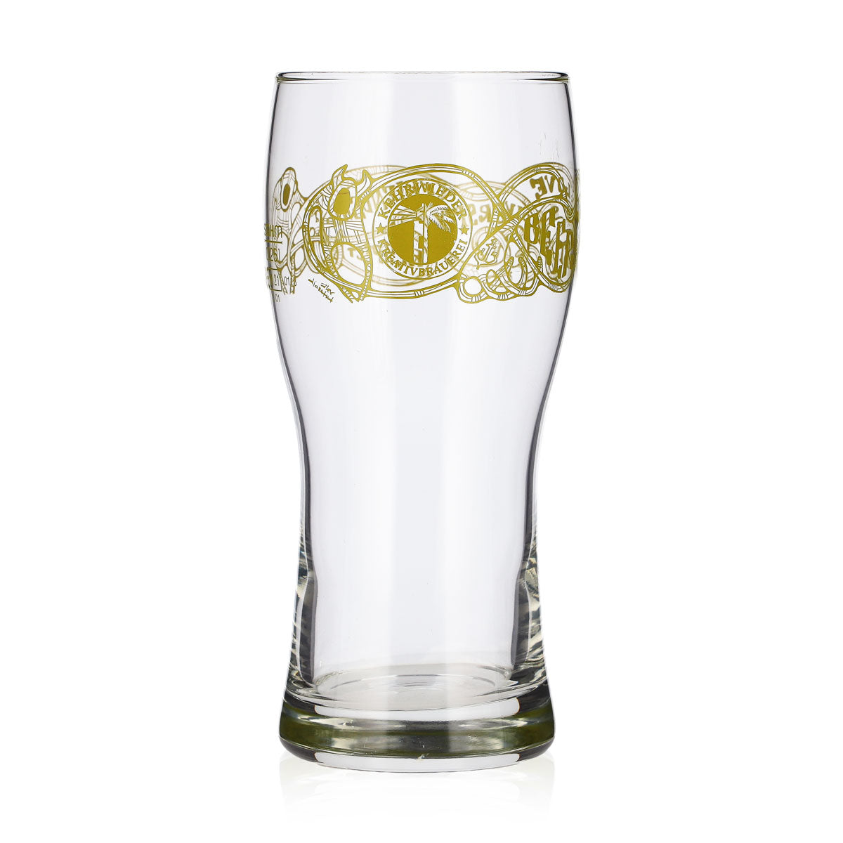 Bicchiere da birra Kehrwieder da 0,25 l, tazza con stampa del logo verde crema, bicchiere da birra Willibecher – Vista 2