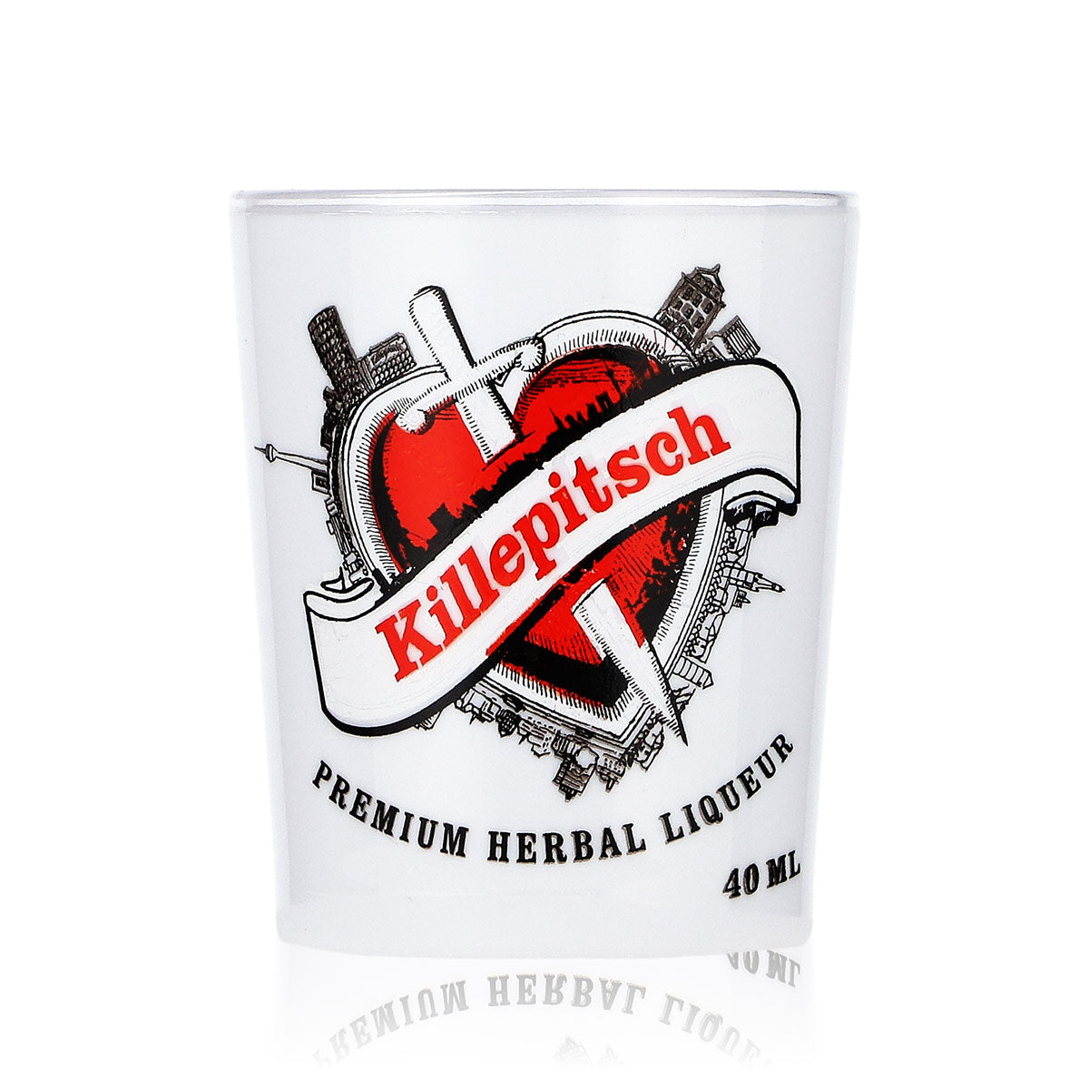 Killepitsch Liquore Bicchierino Stamper 4 cl Bicchierino da grappa "Bianco" Plastica Acrilico
