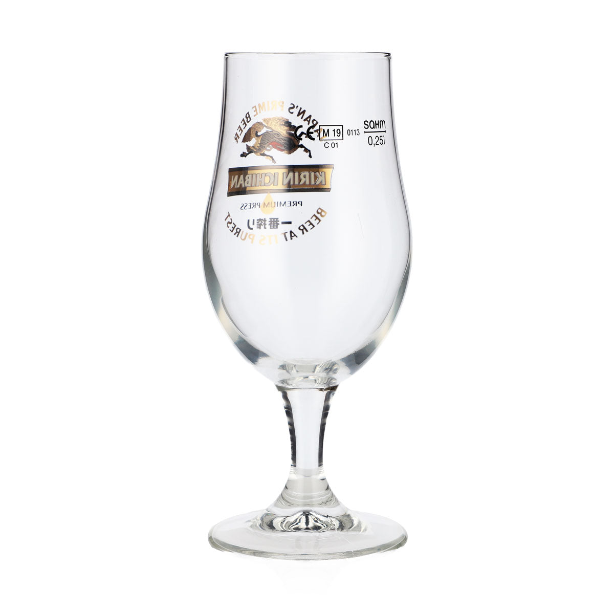 Kirin Ichiban Birra Bicchieri da birra 0,25 l Bicchieri a tulipano Logo Oro Sahm – Vista 3