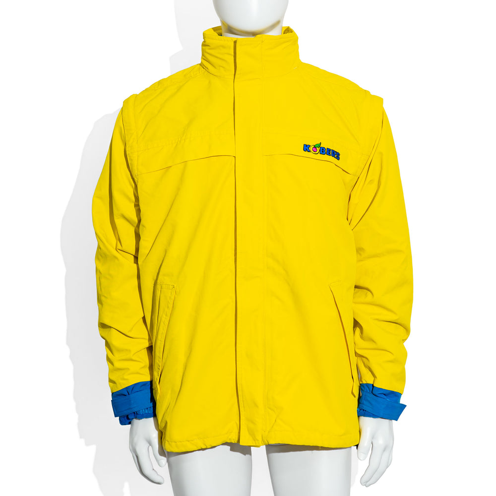 Giacca invernale Kobers in vetro da liquore, taglia XL, giallo/blu, con giacca interna rimovibile