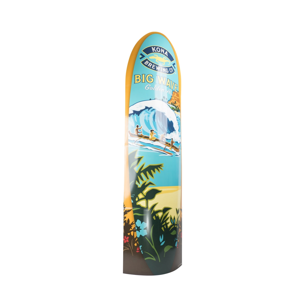 Espositore per birra Kona 1,85x0,56 m a forma di tavola da surf in cartone "Beach" Espositore per tavole da surf – Vista 2