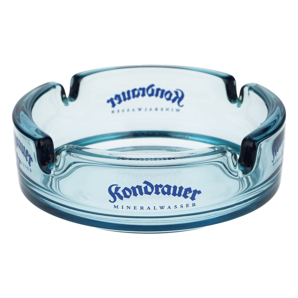 Kondrauer Wasser Posacenere in vetro azzurro, design retrò da bar