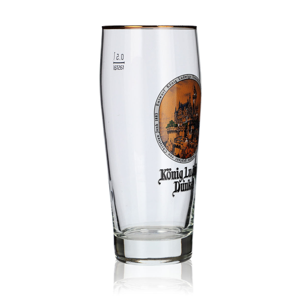 Bicchiere König Ludwig 0,5 l birra scura Willi Becher Bicchieri da collezione Castello da sogno – Vista 2