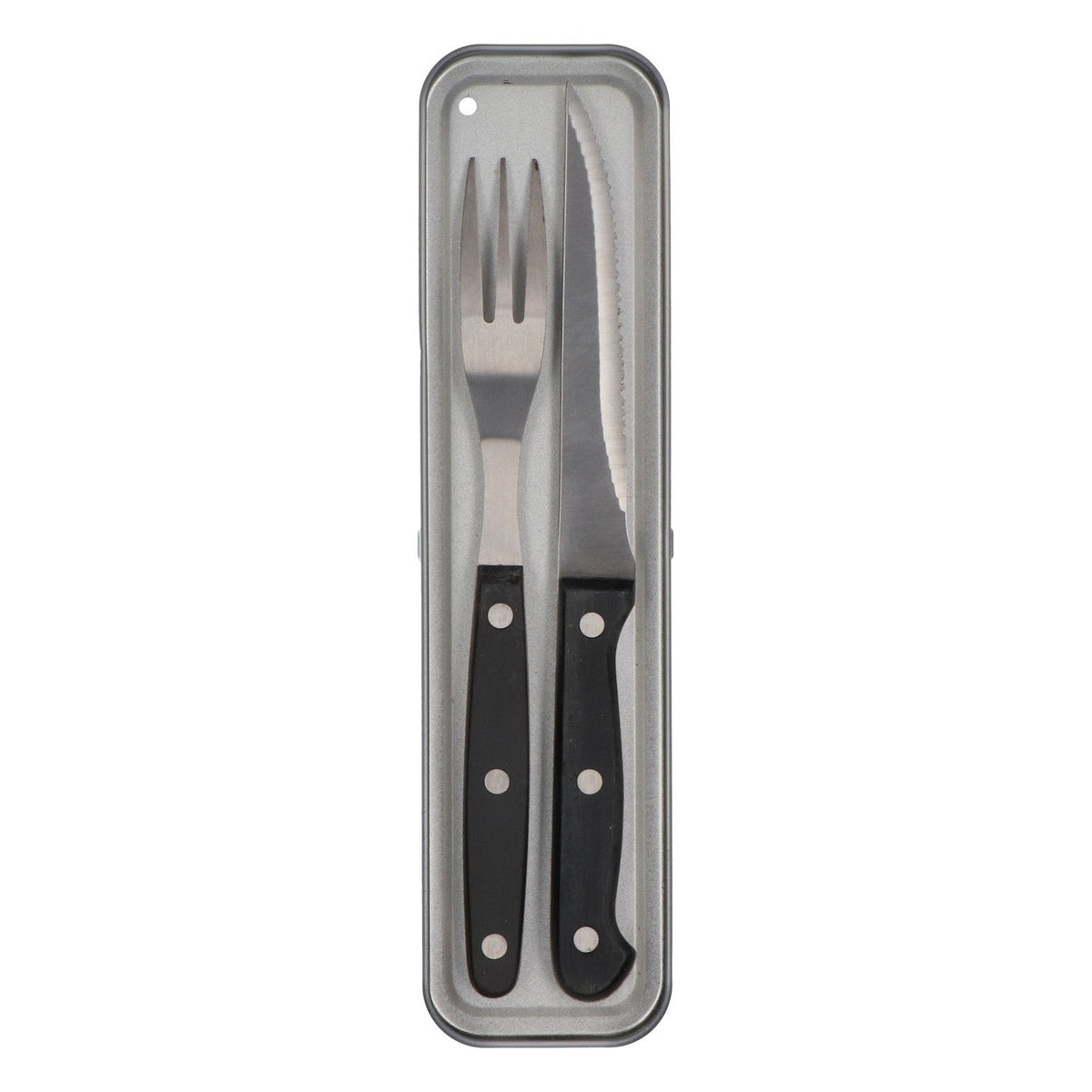 King Pilsener Set posate da barbecue Set posate da bistecca Coltello Forchetta Acciaio inossidabile – Vista 3
