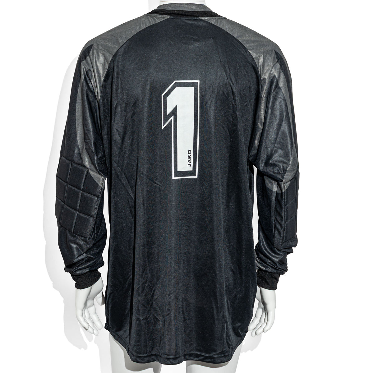 Maglia da calcio Jako a maniche lunghe con imbottitura, taglia XL, numero 1 sulla schiena, nera – Vista 3