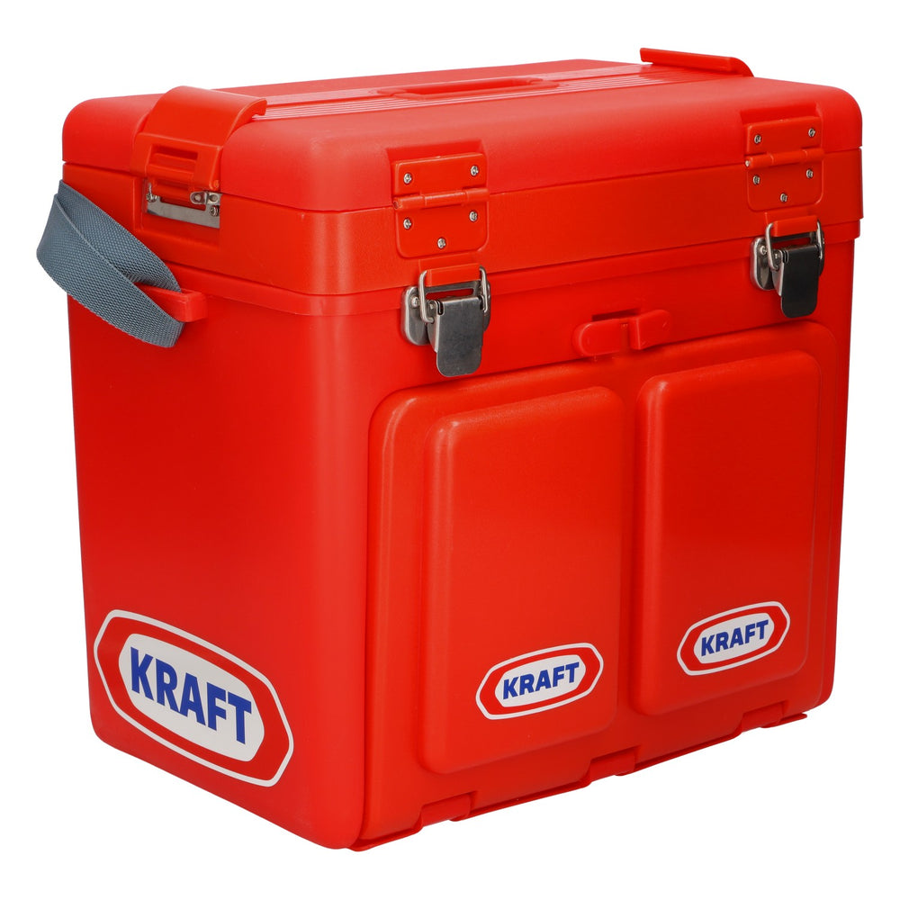 Set di posate Kraft da cucina, valigetta, pieghevole, rosso, nuovo, in plastica