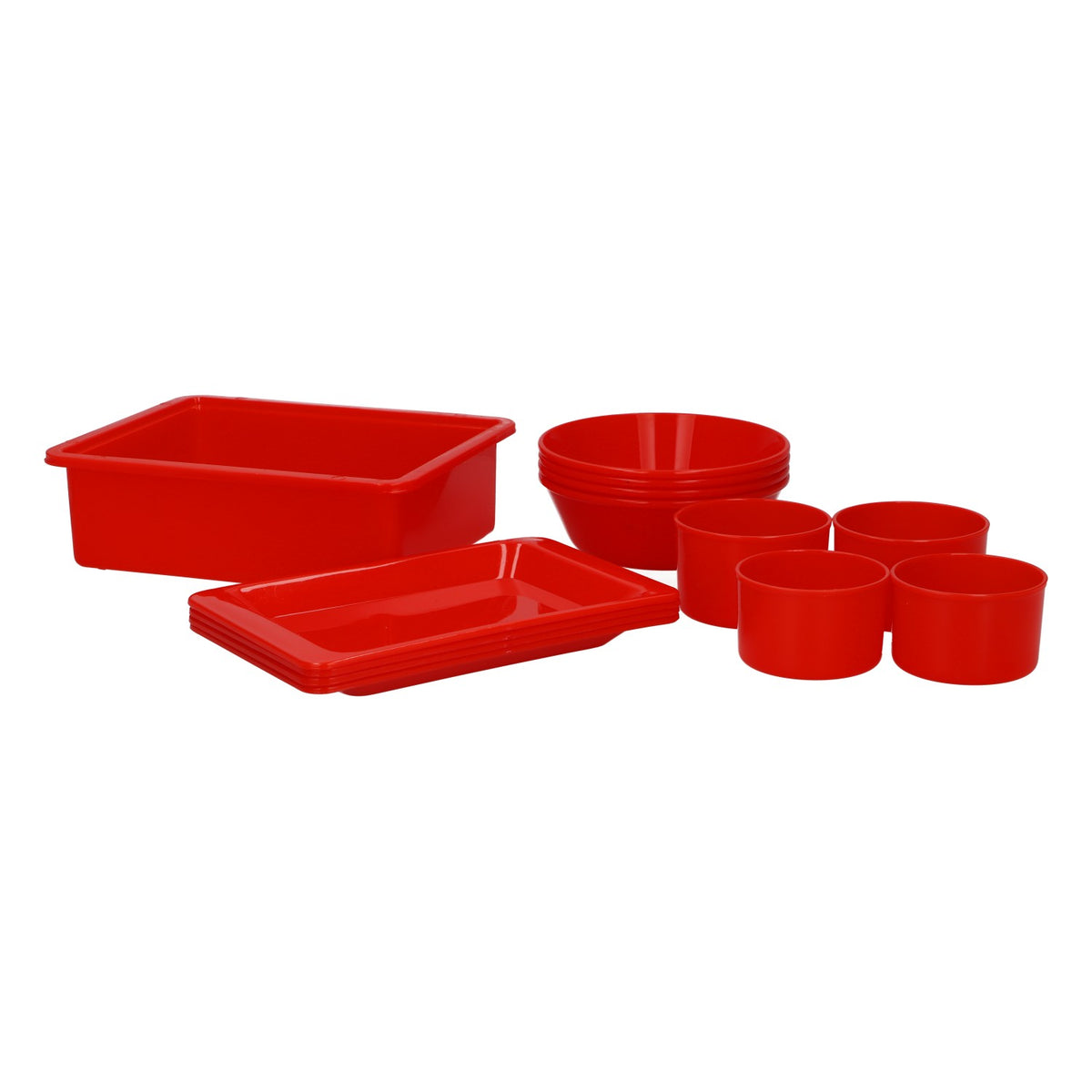 Set di posate Kraft da cucina, valigetta, pieghevole, rosso, nuovo, in plastica – Vista 6
