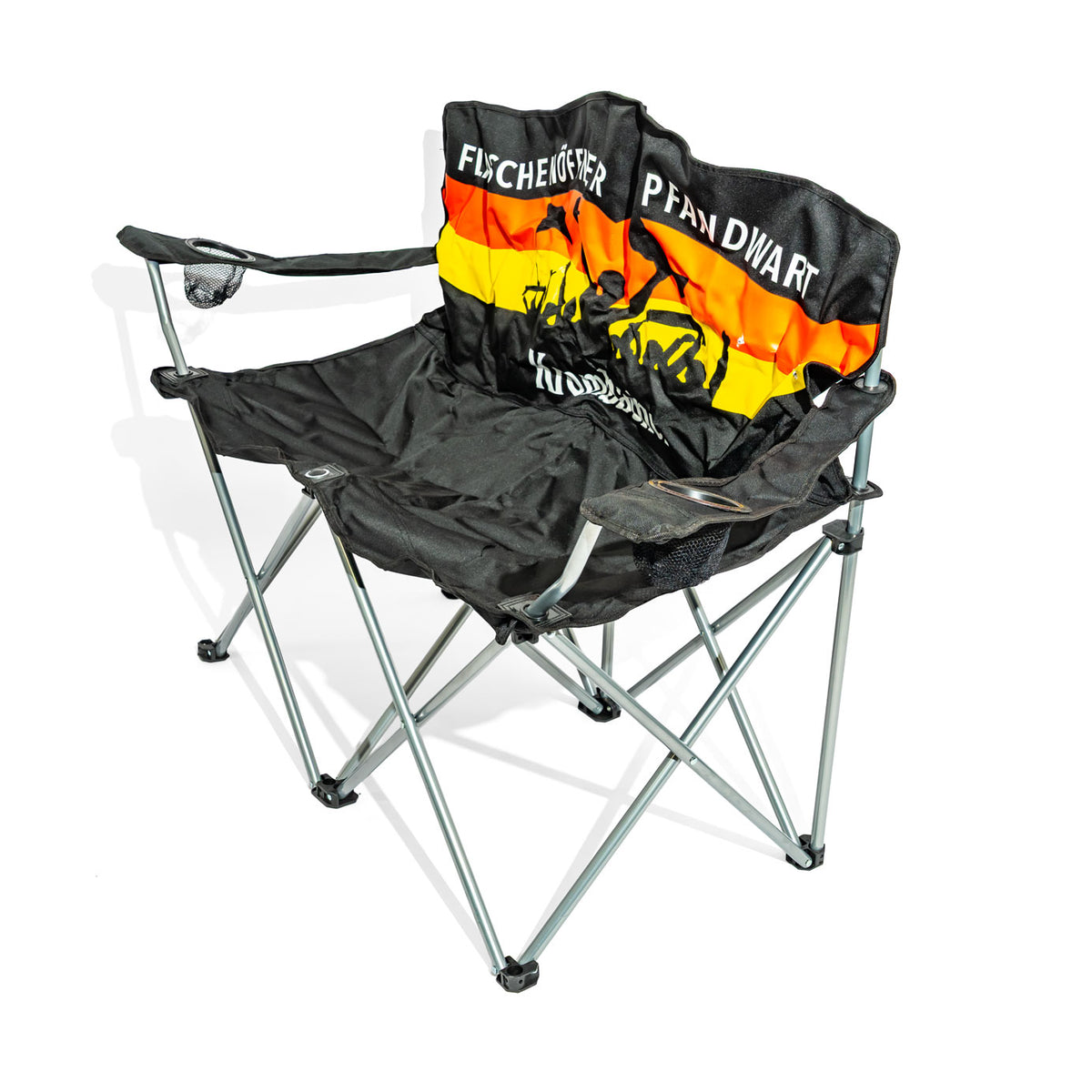 Sedia da campeggio Krombacher Bier Double pieghevole Germania Fan con fodera – Vista 3