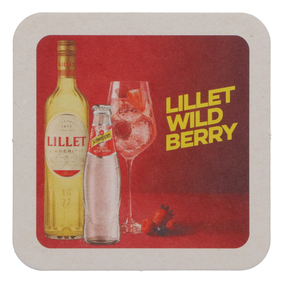 Krombacher Birra Sottobicchiere Lillet Wild Berry nuovo Carta bianca Coaster – Vista 4