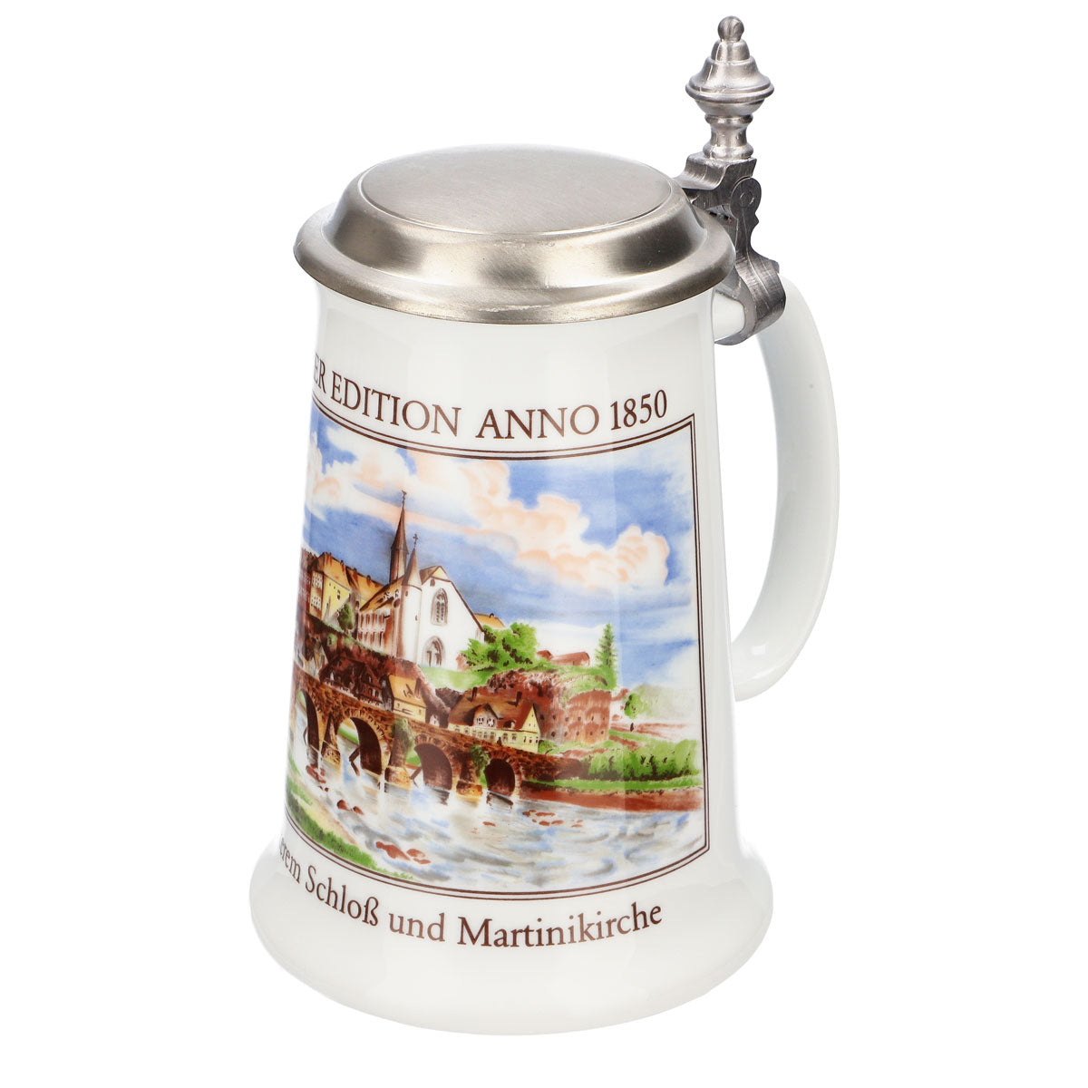 Bicchiere da birra Krombacher Boccale annuale 1989 Boccale in gres Seidel Coperchio in peltro 0,9 l Boccale – Vista 6