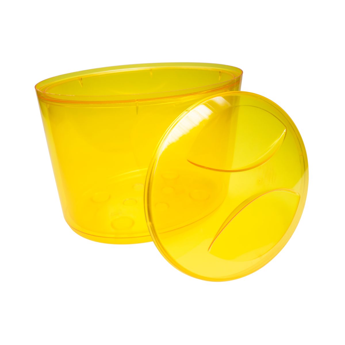 Refrigeratore per bottiglie Contenitore per ghiaccio giallo con coperchio Refrigeratore per bevande Ghiacciaia – Vista 3
