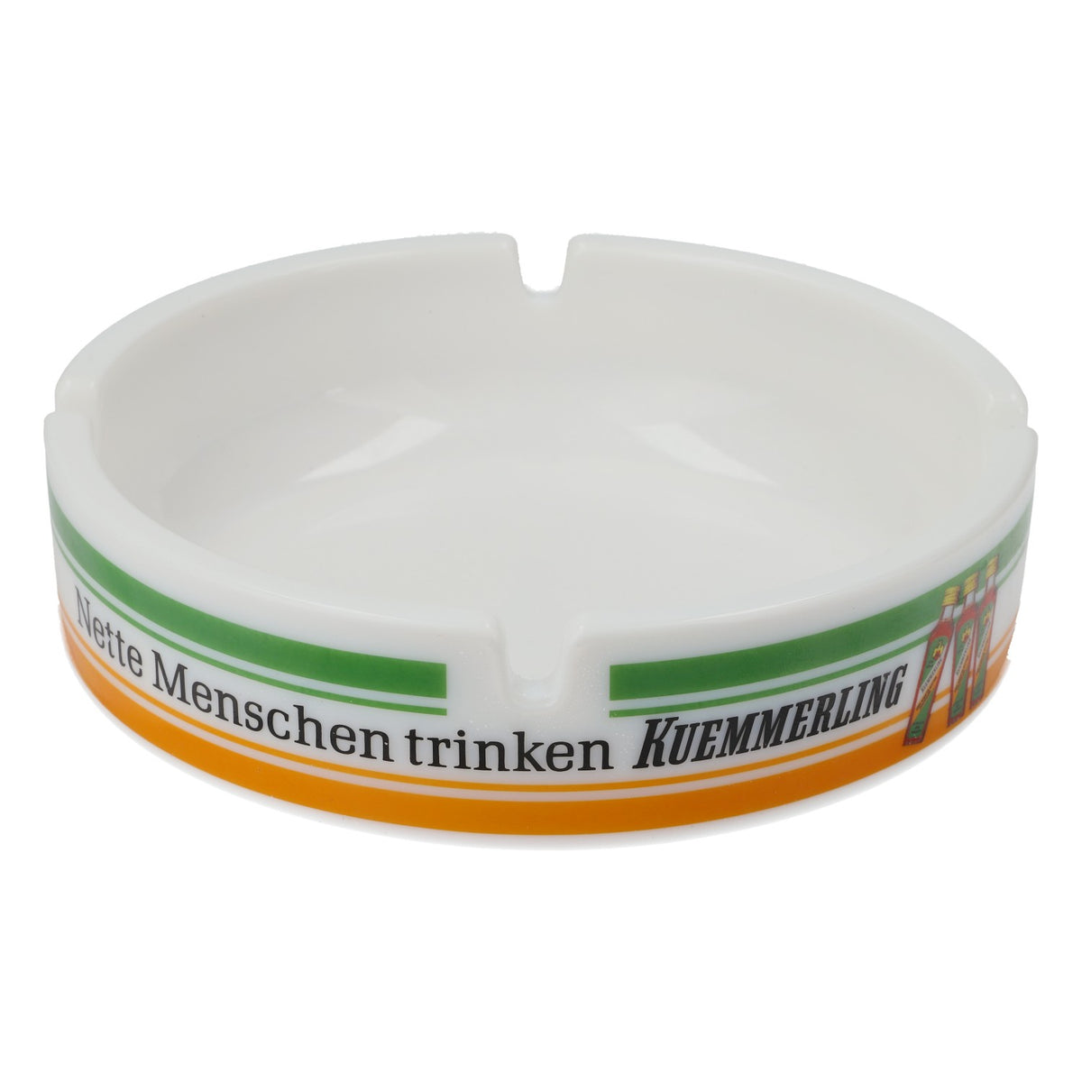 Porta cenere Kümmerling Liquore "Persone simpatiche..." 14 cm Bianco Grande Ceramica