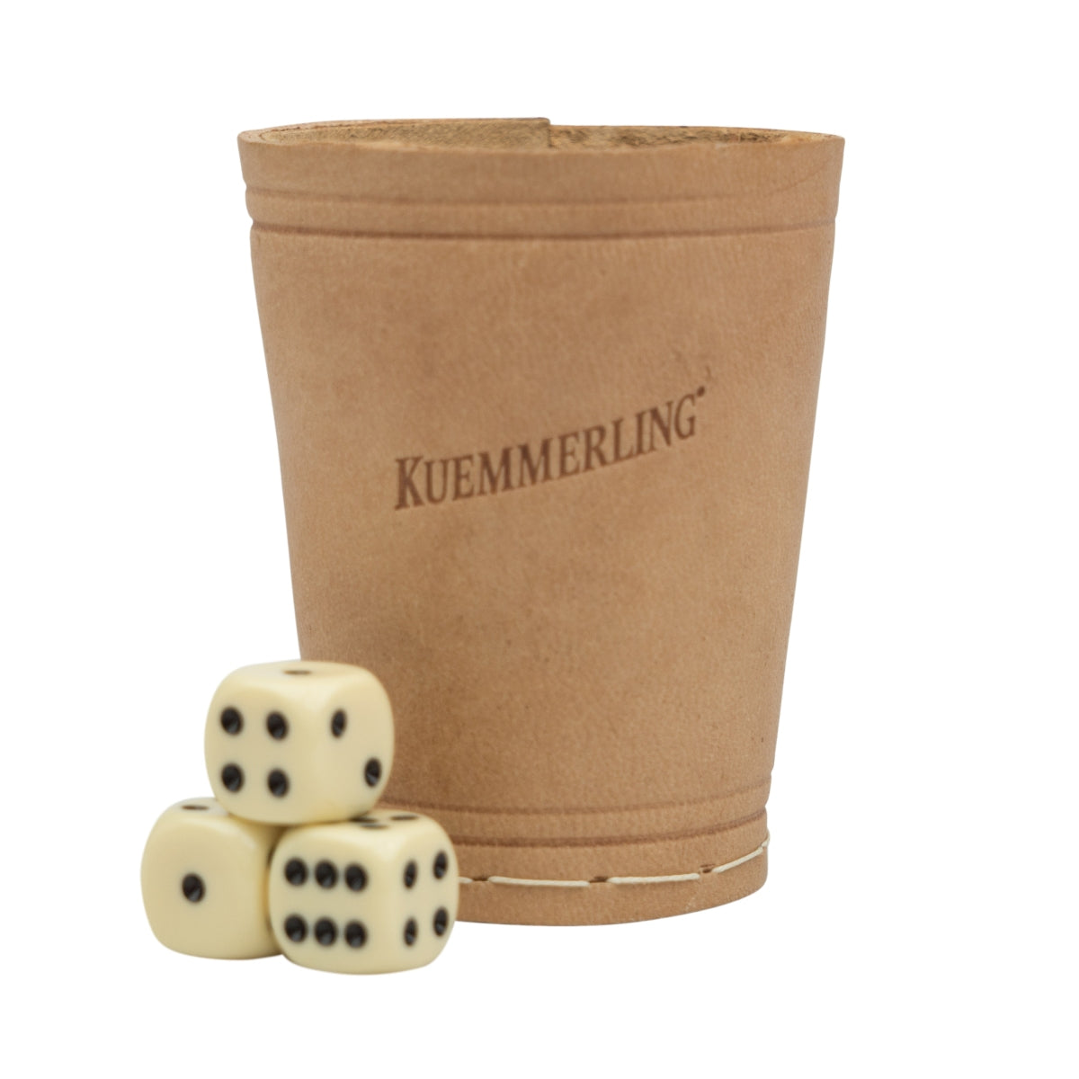 Kümmerling Liquore Knobel Tazza 3 cubetti Similpelle marrone Giochi Bevande Bar