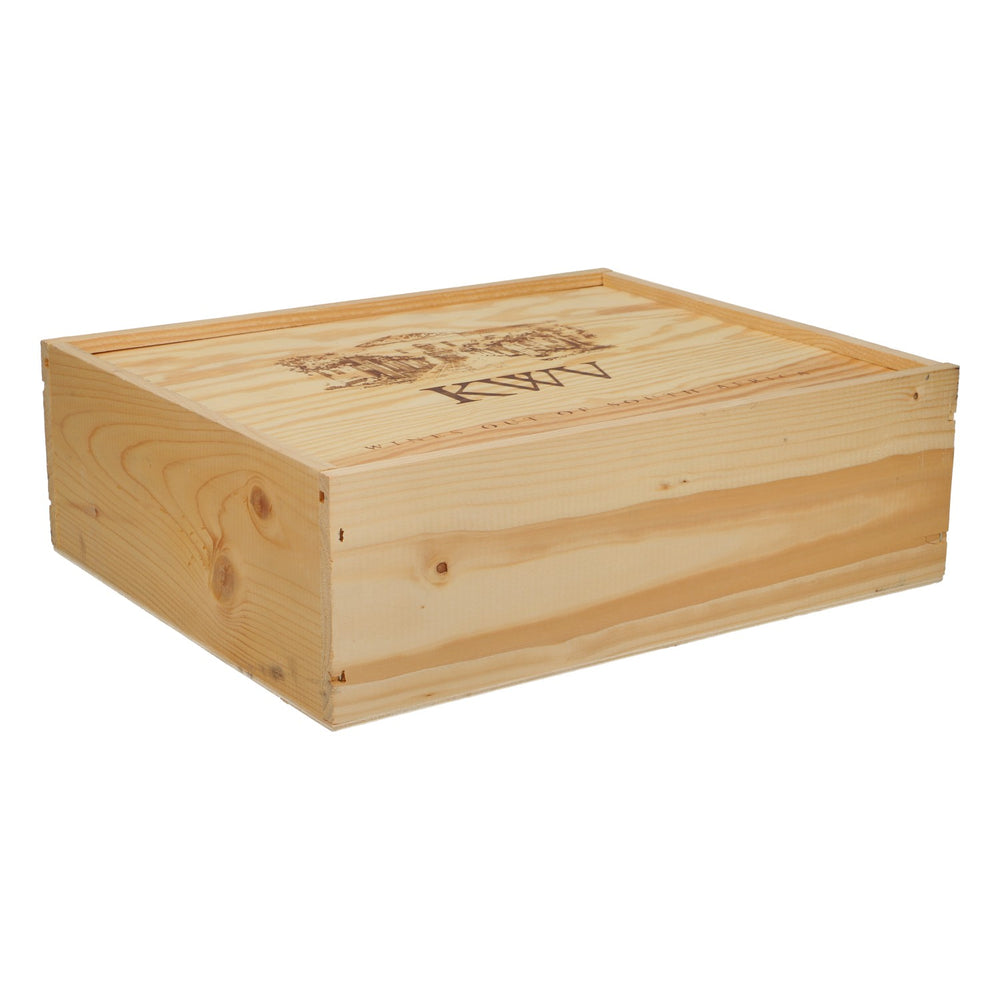 Cassa di legno per vino KWV 28,5x34,5x11 cm "Vini del Sudafrica"