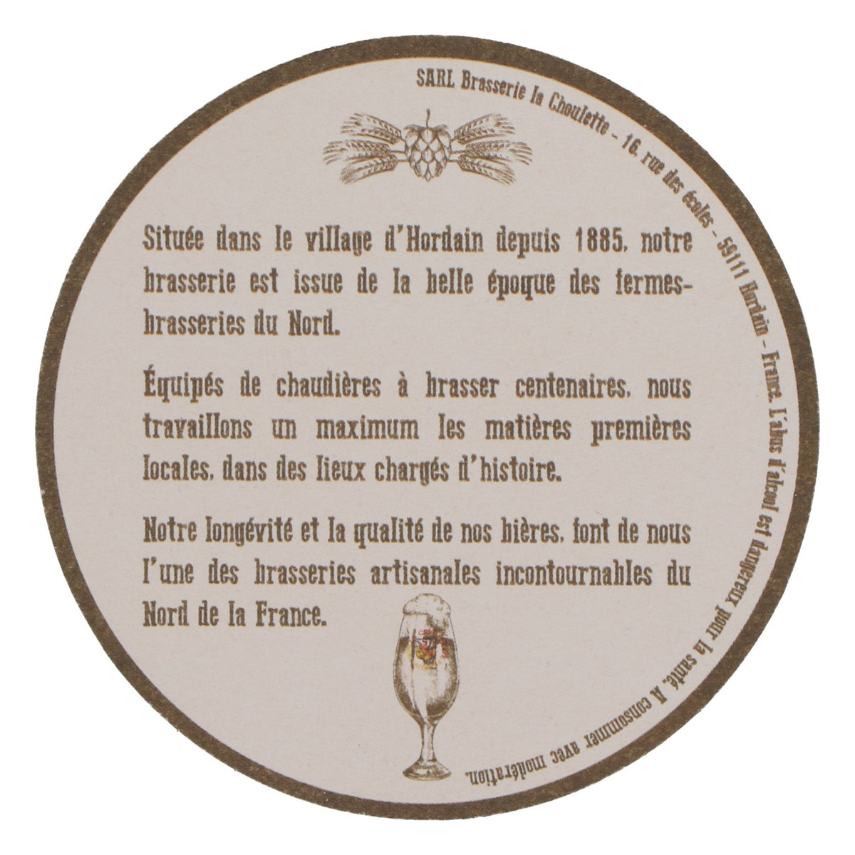 La Choulette Birra Sottobicchiere Design in bianco e nero Nuovo Sottobicchiere di carta – Vista 4