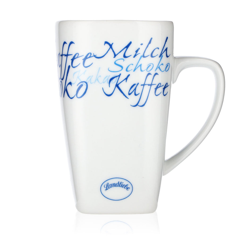 Tazza da caffè in ceramica Landliebe "Milch", 0,35 l, bianca