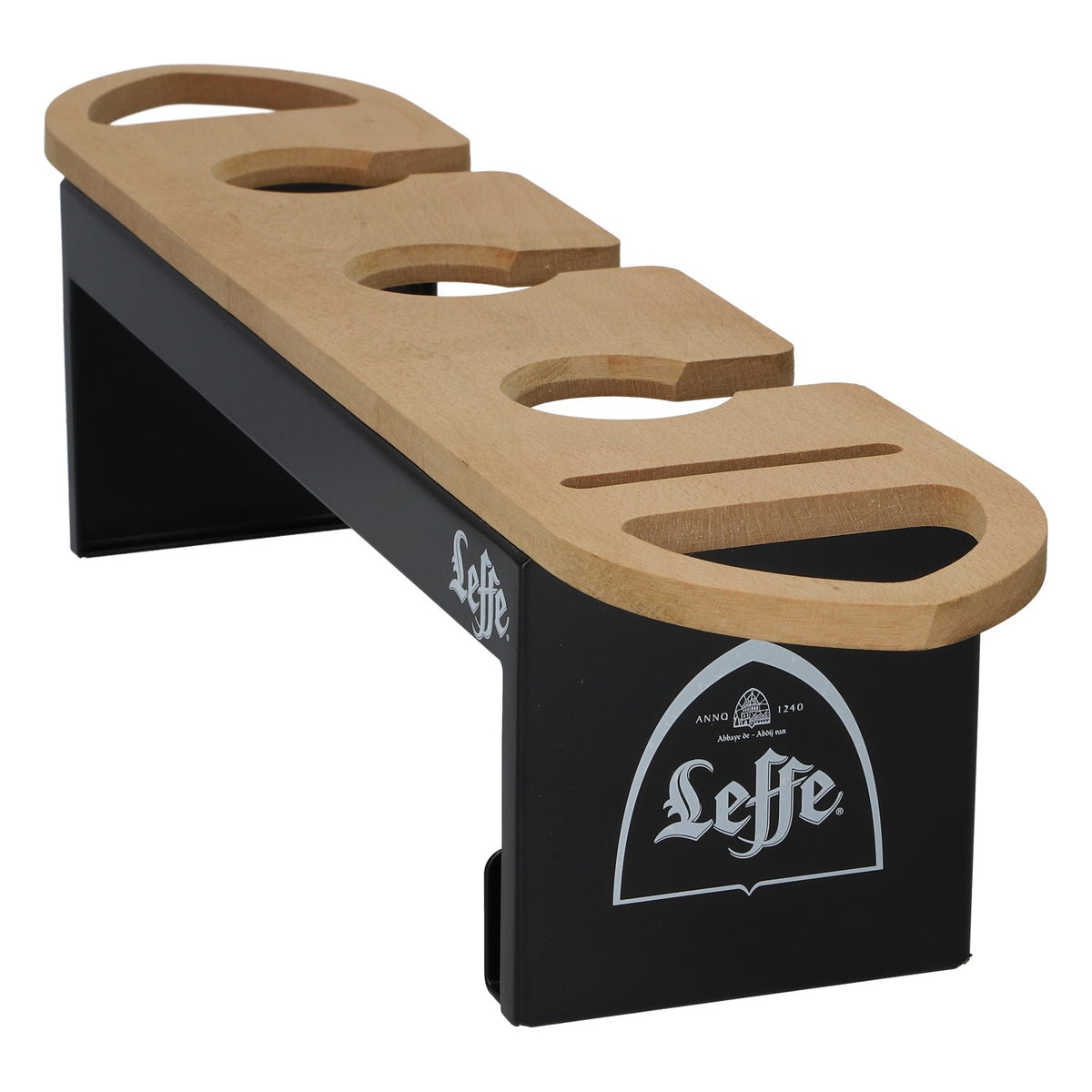 Portabicchieri Leffe Portabicchieri per bar e banconi da 3 bicchieri in vero legno – Vista 3