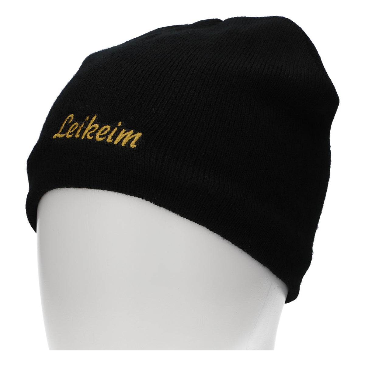 Cappello da birra Leikeim, interno in pile, nero, cappello lavorato a maglia, cappello invernale