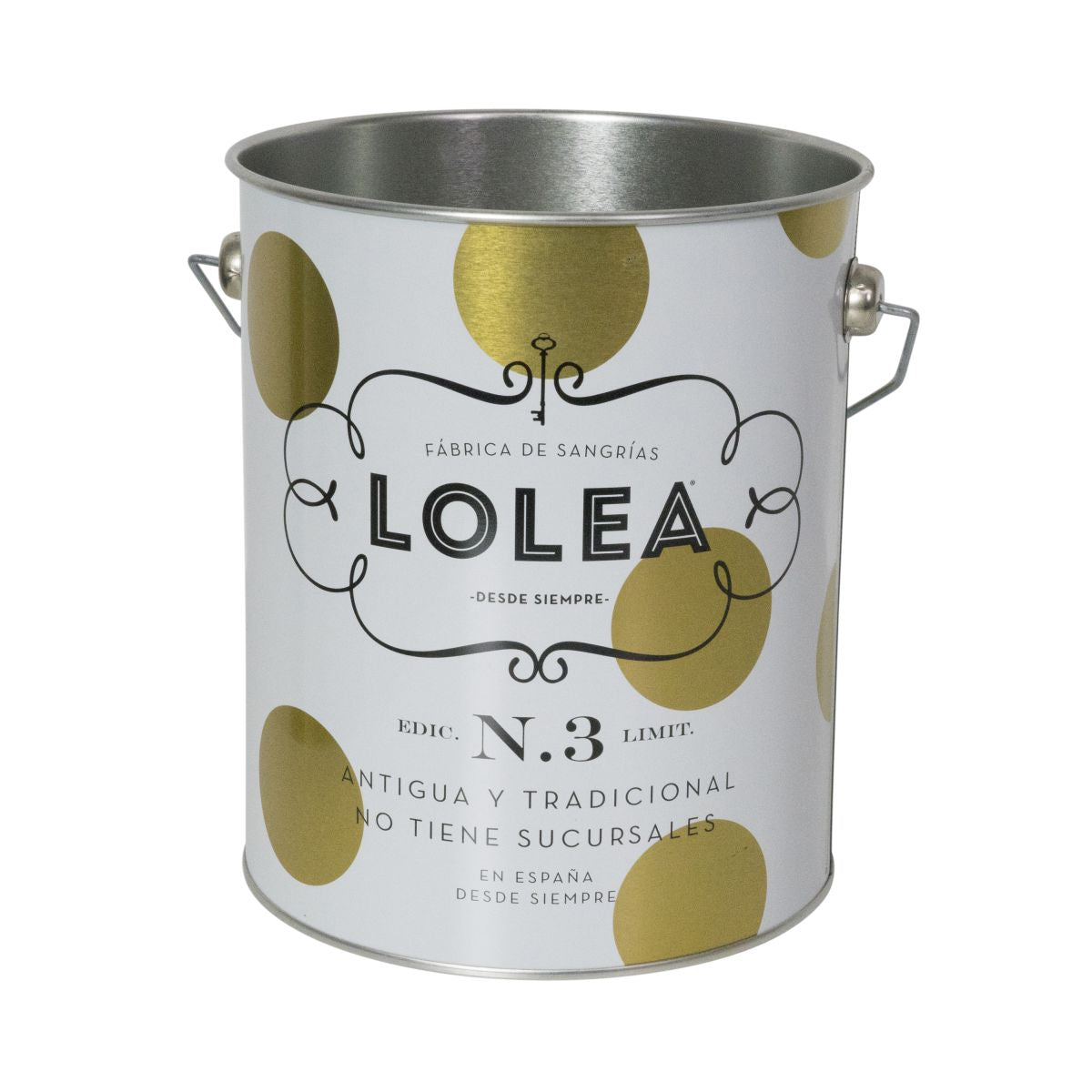 Lolea Secchiello in metallo bianco con manico Snack Posate Stoviglie Decorazioni Cubetti di ghiaccio