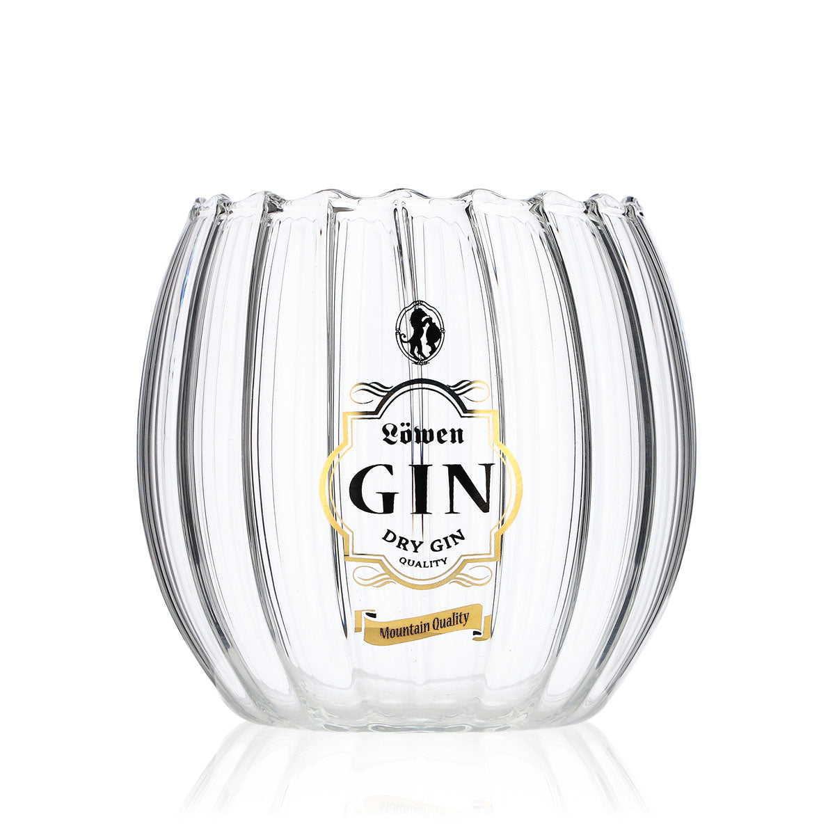 Bicchiere da gin Löwen 0,4 l Tumbler rotondo con rilievo Contorno molto elegante