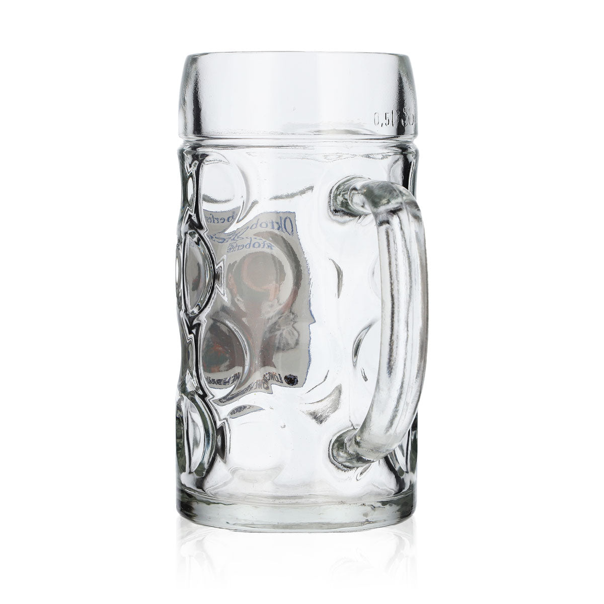 Löwenbräu Bicchieri da birra in vetro 0,5 l Boccale "Oktoberfest" Uomo con botte – Vista 5