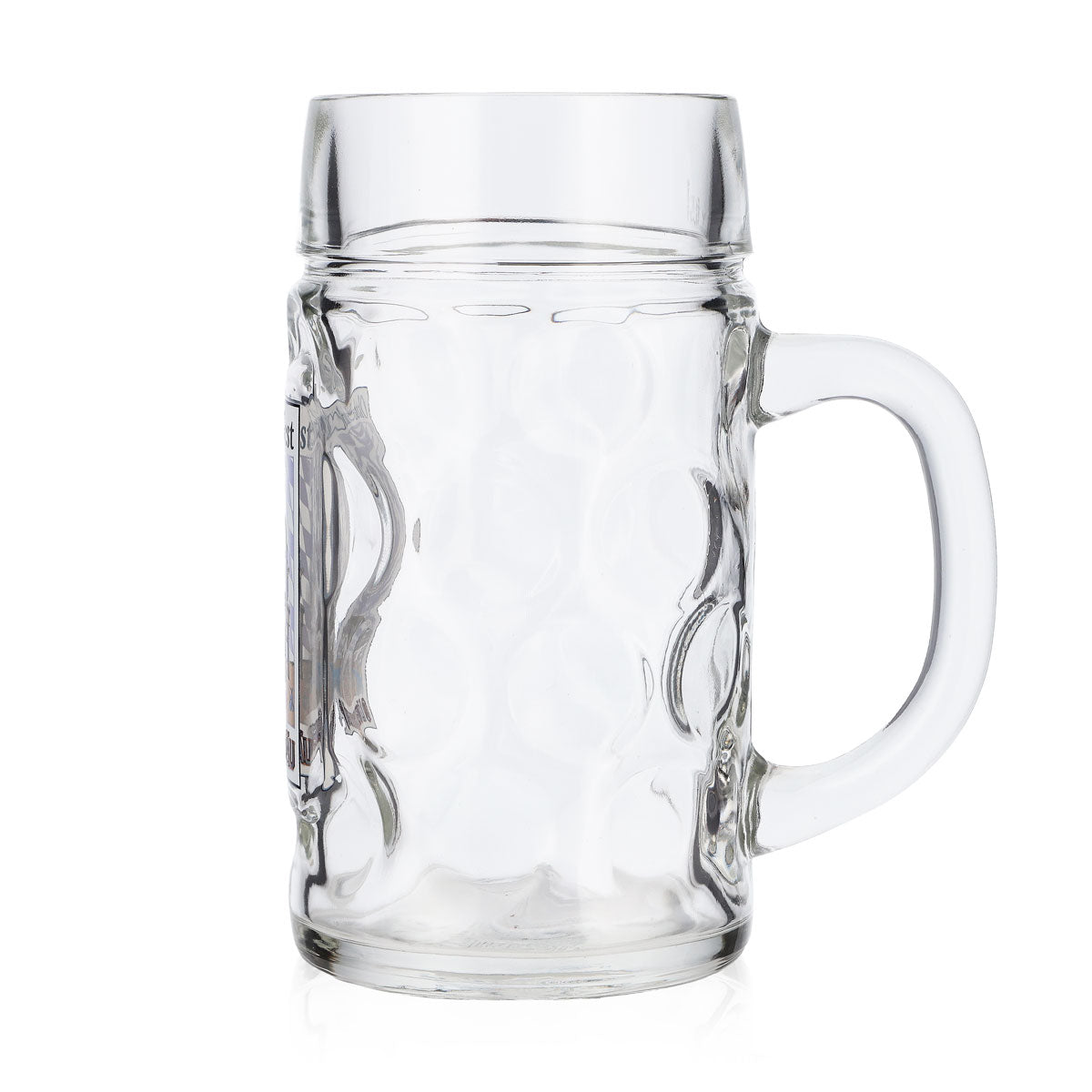 Bicchiere da birra Löwenbräu, boccale da 0,5 l, modello Oktoberfest con uomo su una sedia – Vista 5