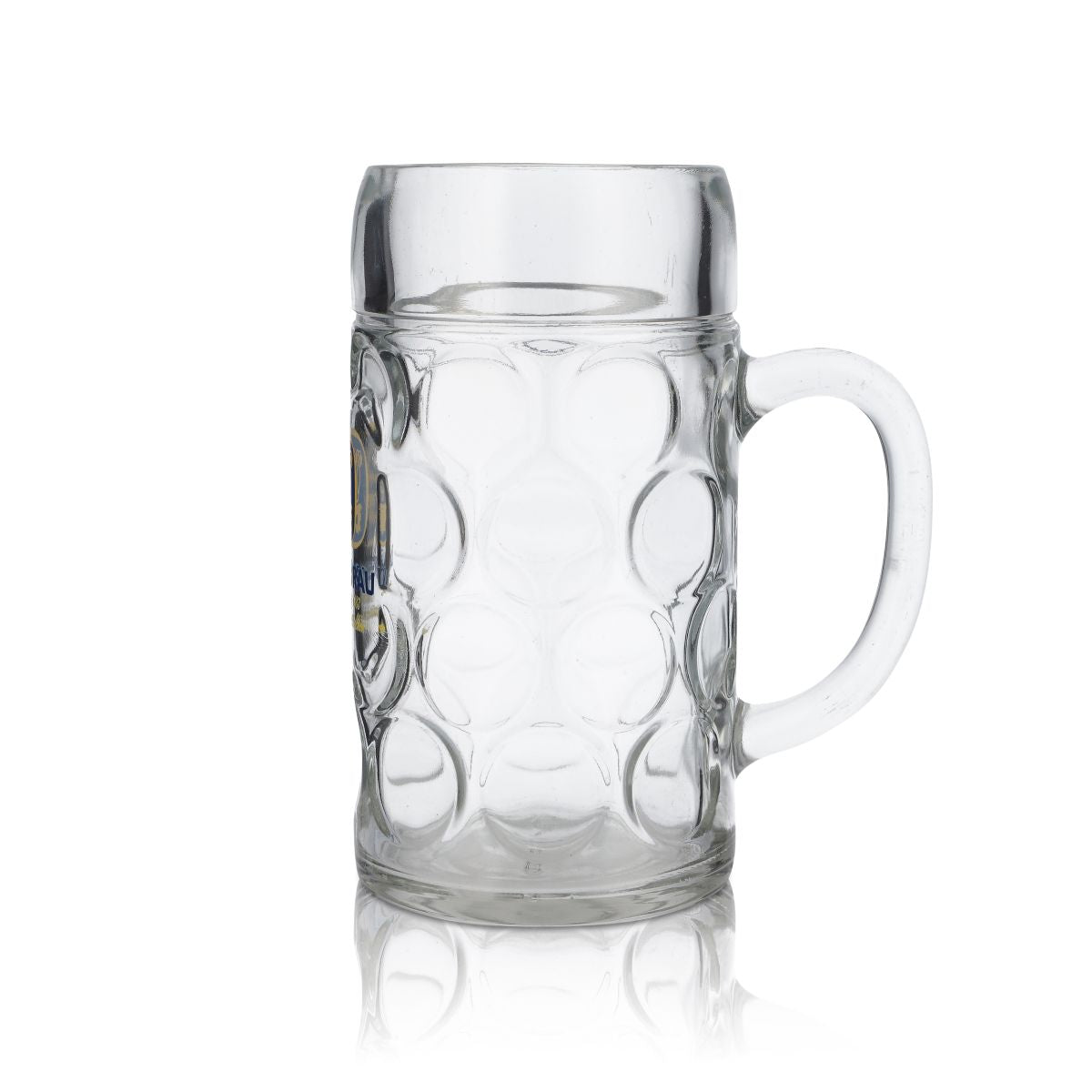 Boccale Löwenbräu in vetro da 1 litro, forma Humpen Seidel, birrificio bavarese, festa popolare – Vista 2
