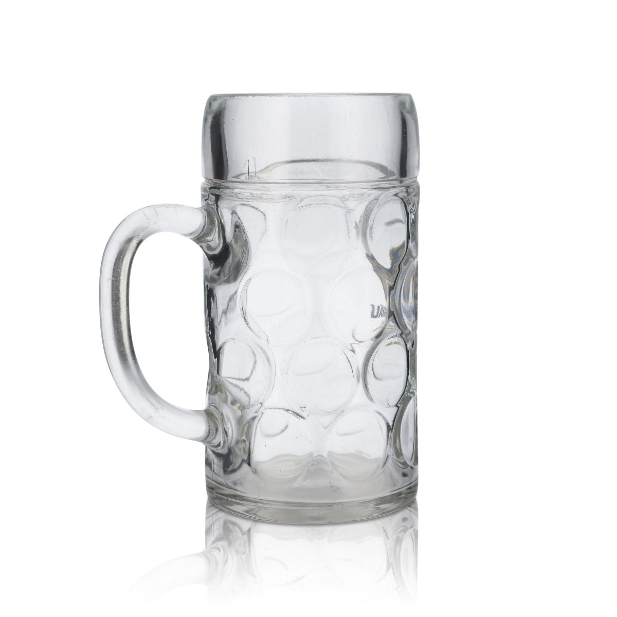 Boccale Löwenbräu in vetro da 1 litro, forma Humpen Seidel, birrificio bavarese, festa popolare – Vista 3