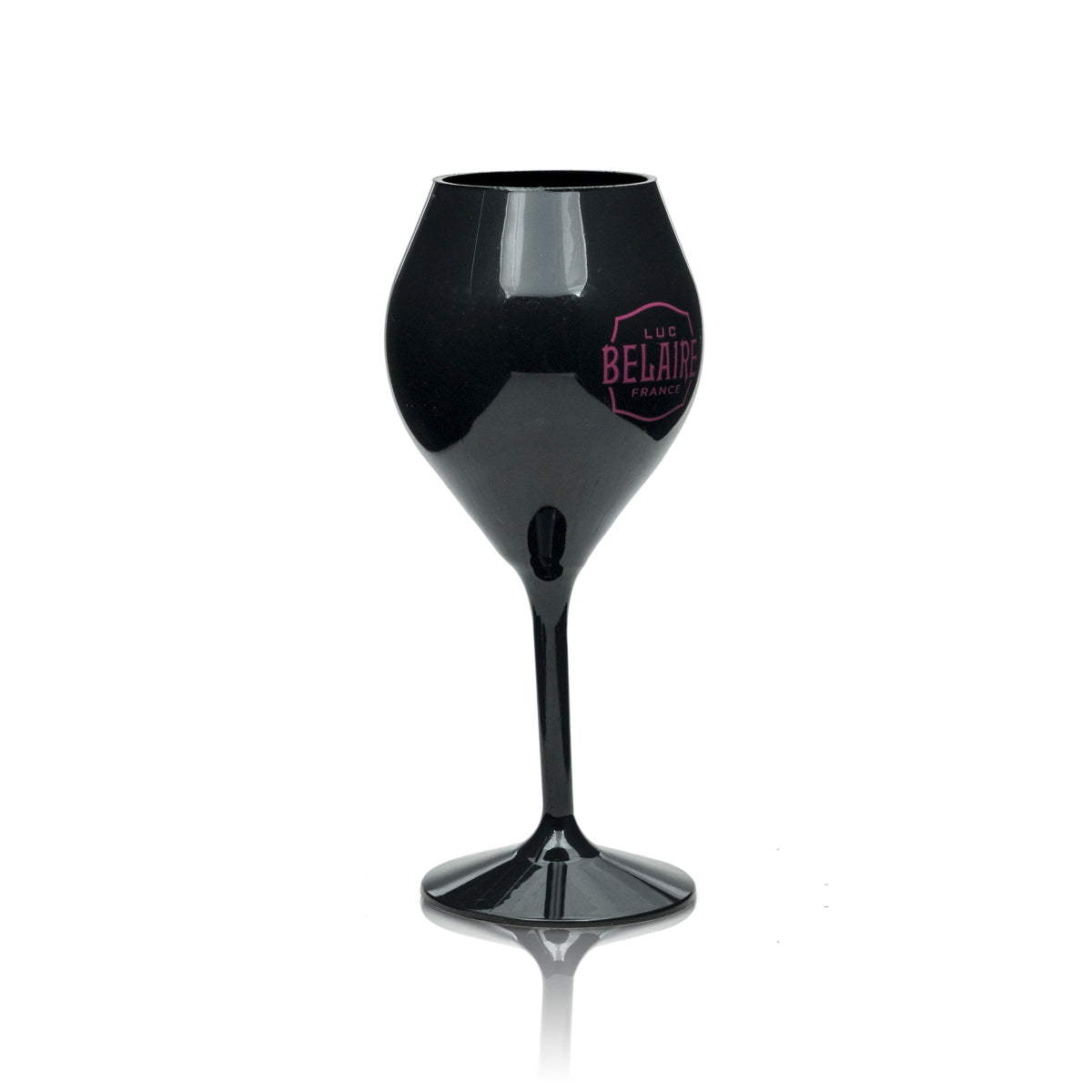 Luc Belaire Bicchiere in plastica da 0,2 l, forma a flauto, nero, per spumante, da campeggio – Vista 2