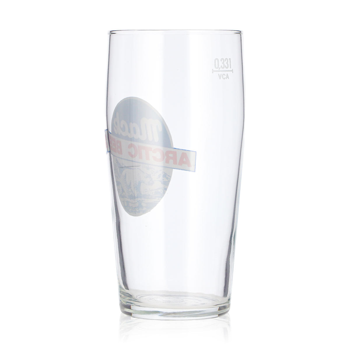 Bicchiere da birra Mack da 0,33 l, bicchiere Willi con logo rosso, Arctic Beer, VSA, bicchiere da birra, boccale da birra – Vista 3