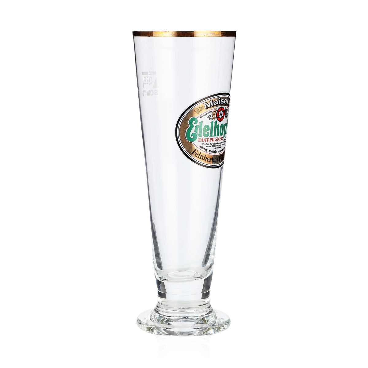 Maisels Pilsner Bicchiere da birra Bicchiere da birra 0,2 l Sahm con bordo dorato – Vista 2