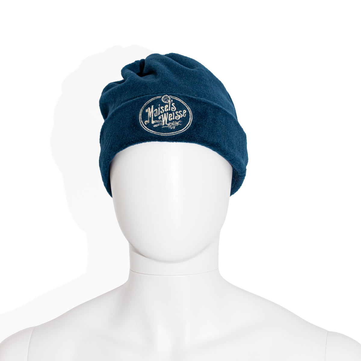 Bicchiere da birra bianca Maisel, berretto a sciarpa in feltro blu, taglia M, sciarpa con logo ricamato – Vista 4